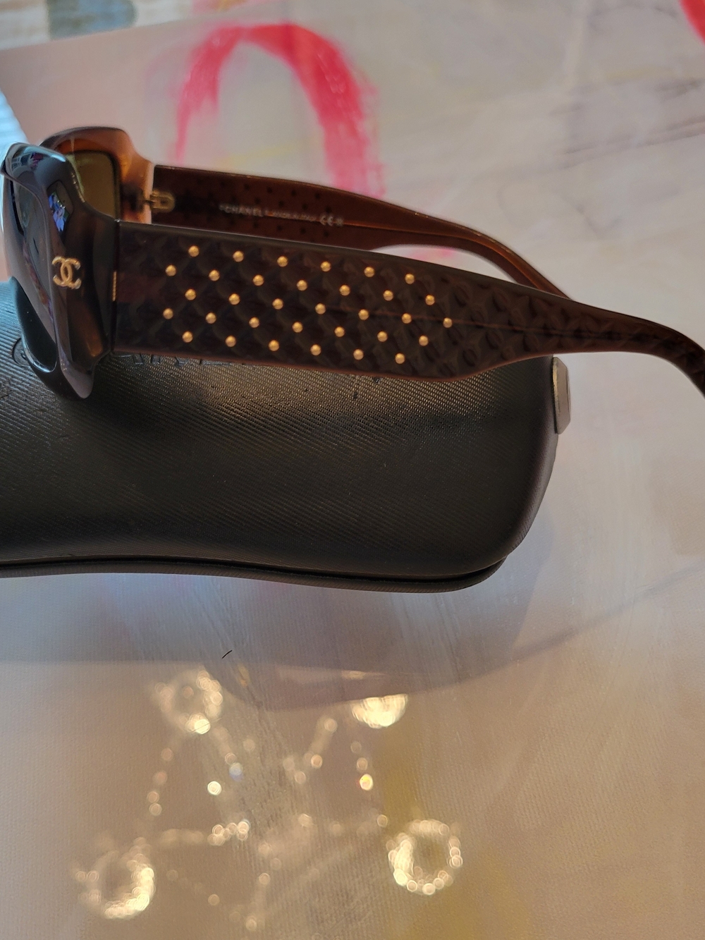 Brown And Gold Chanel Sunglasses - Picture 2 of 9